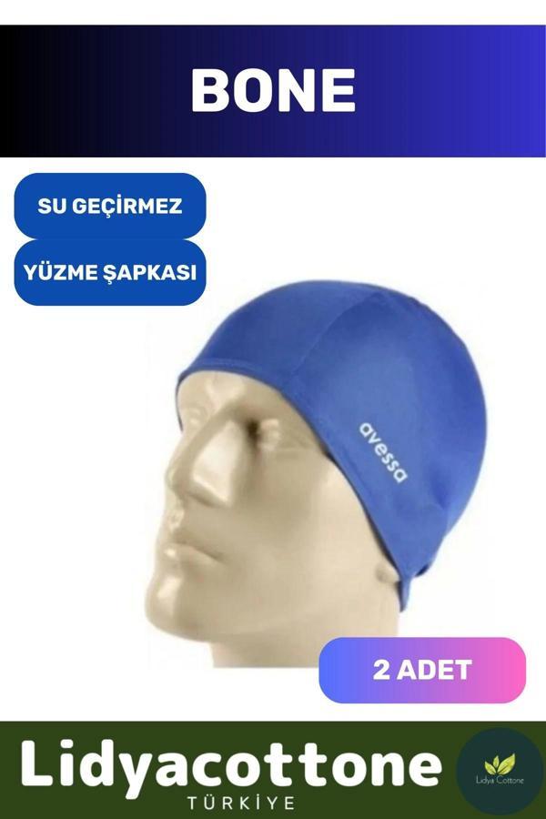 Likralı Silikon Havuz Ve Deniz Yüzücü Deniz Havuz Bonesi Su Geçirmez Yüzme Şapkası 2'li Set - Image 1