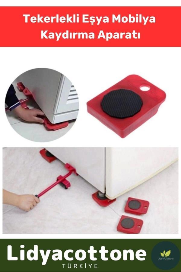 Tekerlekli Mobilya Ağır Beyaz Eşya Kaydırma Aparatı Krikolu Set - Image 1