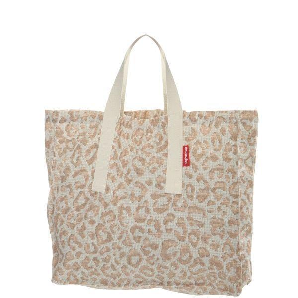 Baghashtag Leopar İşlemeli Baskılı Bez Çanta - Image 1