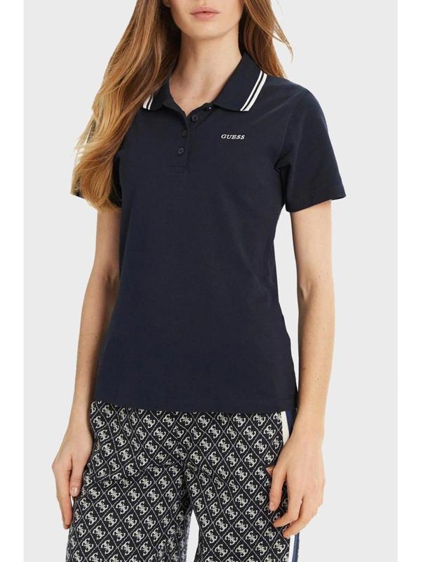 Guess Kadın Lacivert Amaryllis Polo Yaka Tişört - Image 1