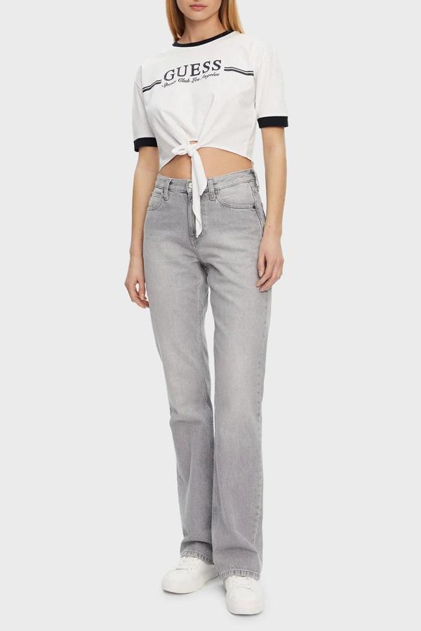 Guess Kadın Beyaz Bağlamalı Tişört - Image 1