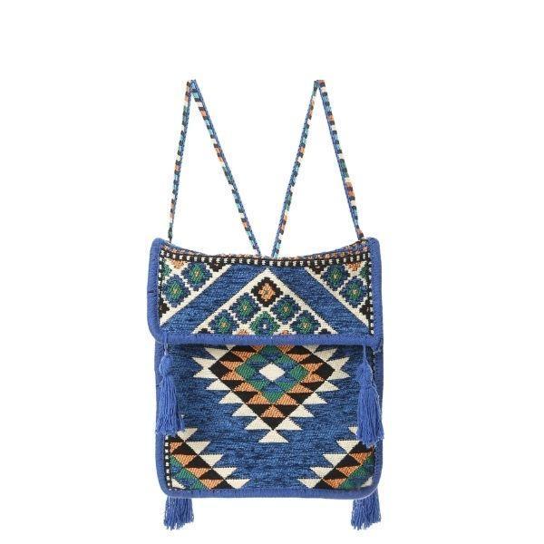 Baghashtag Mavi Kilim Motifli Heybe Çanta - Image 1