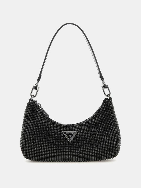 Guess Kadın Siyah Zalina Mini Üstten Fermuarlı Omuz Çantası - Image 1