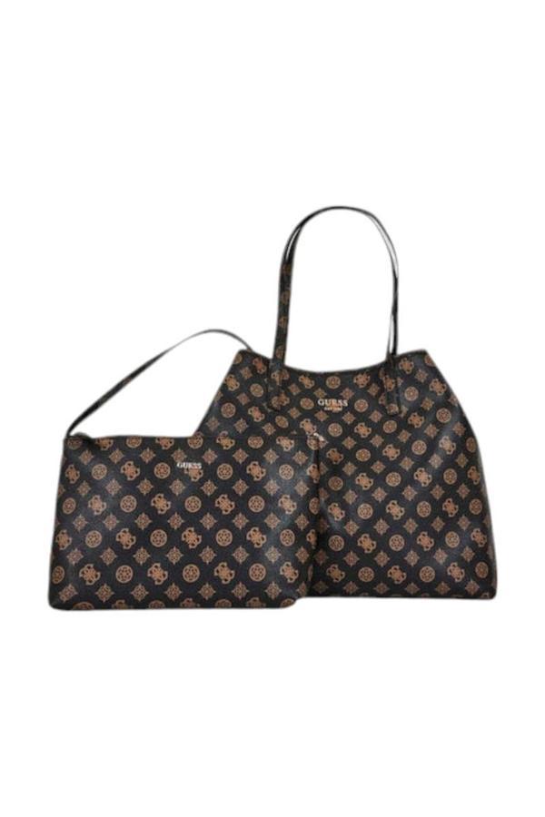 Guess Kadın Kahverengi Victoria Eco Omuz Çantası - Image 1