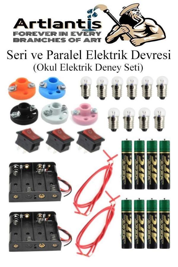 Seri ve Paralel Elektrik Devresi 1 Paket Basit Elektrik Devresi Deney Seti Eğitici İş Eğitimi Seti - Image 1