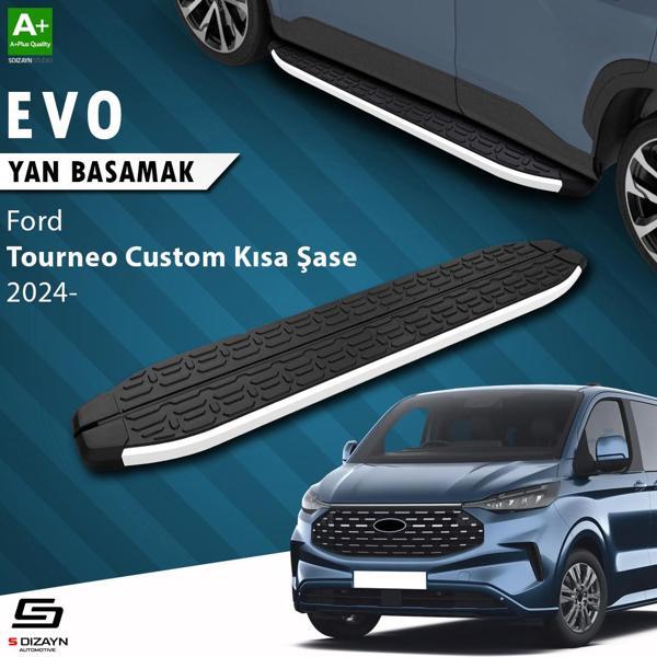 S-Dizayn Ford Tourneo Custom 2 Kısa Şase Evo Aluminyum Yan Basamak 223 Cm 2023 Üzeri A+ Kalite - Image 1
