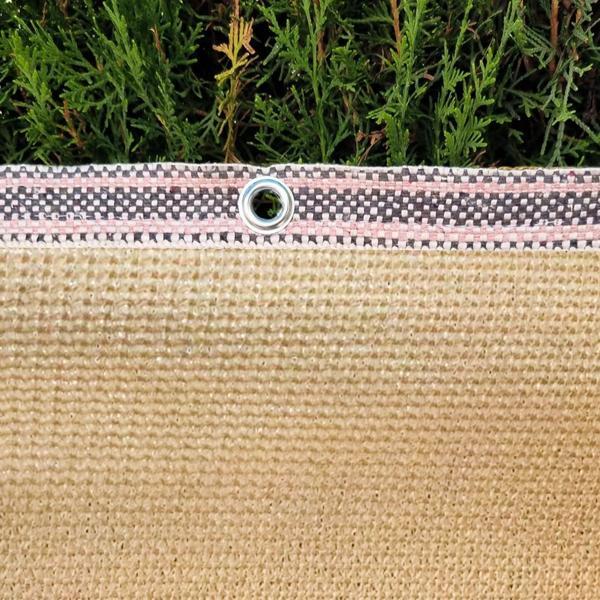 GÖLGELİK FİLE 1X8 METRE ÇİT FİLESİ %95 GÖLGE KORUMA KREM 95'LİK BAHÇE ÇİTİ HALKALI KUŞAKLI JÜT GÖLGELİK - Image 1