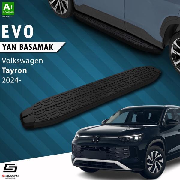S-Dizayn VW Tayron 2 Evo Siyah Yan Basamak 193 Cm 2024 Üzeri A+ Kalite - Image 1