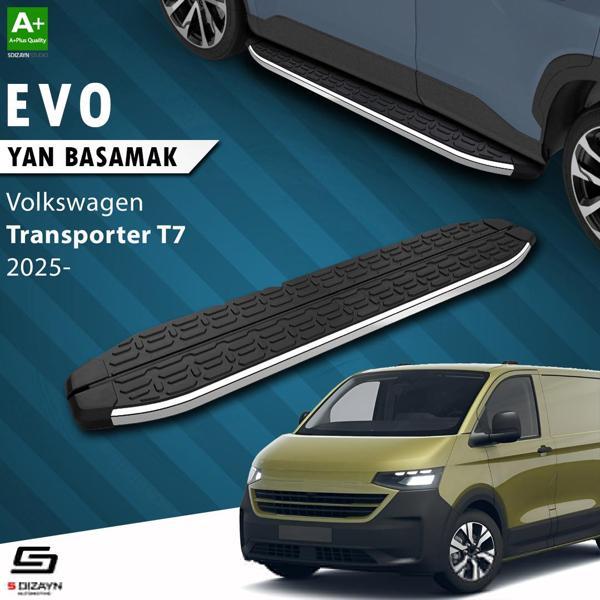 S-Dizayn VW Transporter T7 Kısa Şase Evo Krom Yan Basamak 223 Cm 2025 Üzeri A+ Kalite - Image 1
