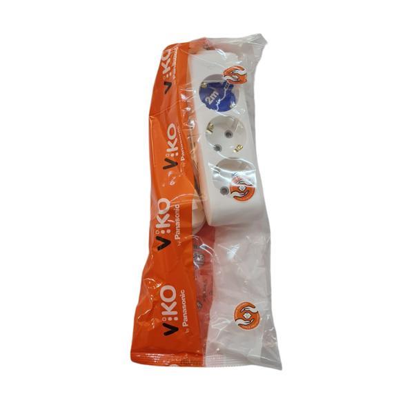 Viko Üçlü Topraklı 2 Metre 3' lü Priz - Image 1