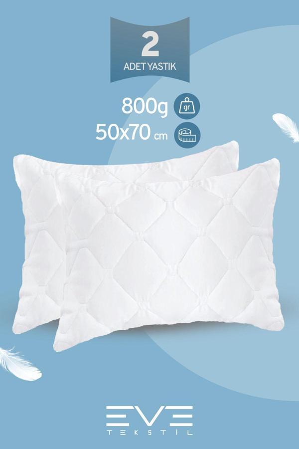 2 Adet Diamond Plus Kapitone Yastık 50*70 Cm 800 gr - Image 1