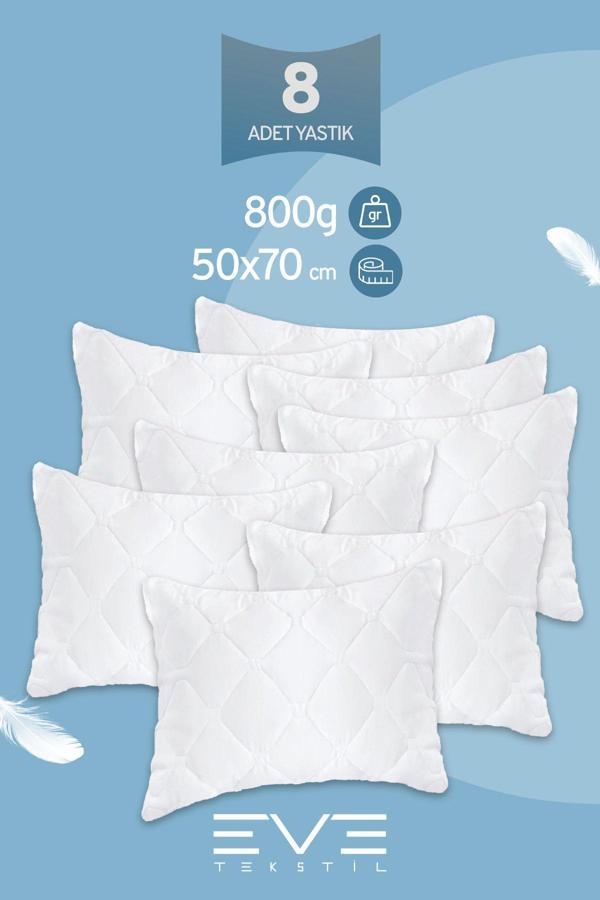 8 Adet Diamond Plus Kapitone Yastık 50x70 Cm 800 gr - Image 1