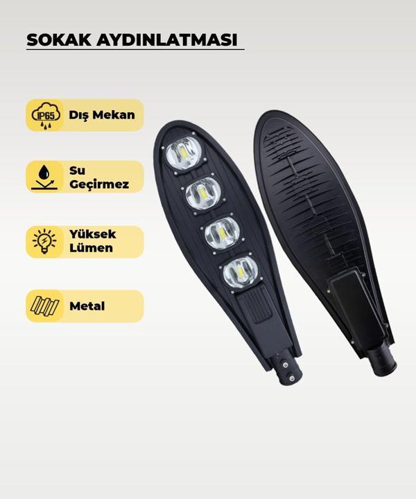 200W Sokak Aydınlatması 6500K Beyaz Işık (220V) IP65 - Image 1