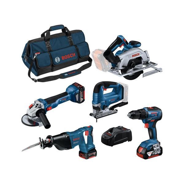 Bosch GSR+GWS+GKS+GSA+GST 3x4.0Ah - Image 1