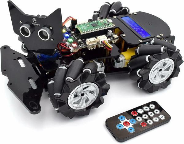 Adeept 4WD Çok Yönlü Mecanum Tekerlekler Robotik Araç Kiti - Image 1