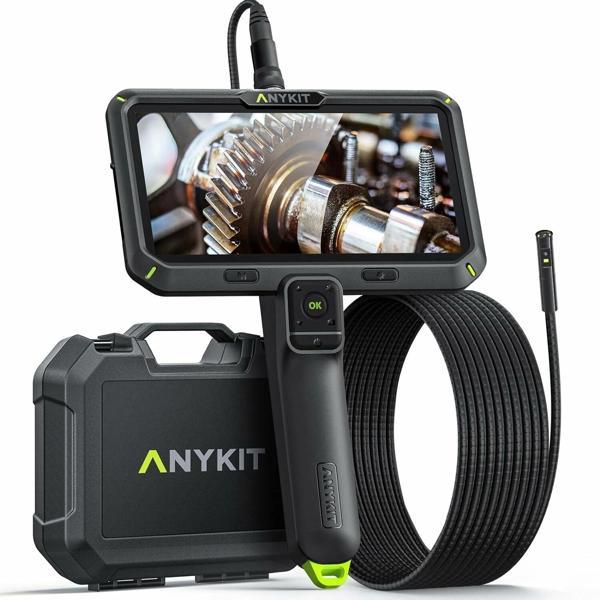 Anykit Çift Lensli Boroskop, 6 Inc IPS Ekran, Gözlem Kamerası - 3m Kablo - Image 1