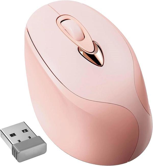 Gamextrem 2.4G USB Şarj Edilebilir Kablosuz Mouse, Sessiz Tıklama - Pembe - Image 1