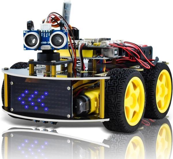 KEYESTUDIO Akıllı Araba Robotu, 4WD Programlanabilir DIY Başlangıç Kiti - Image 1