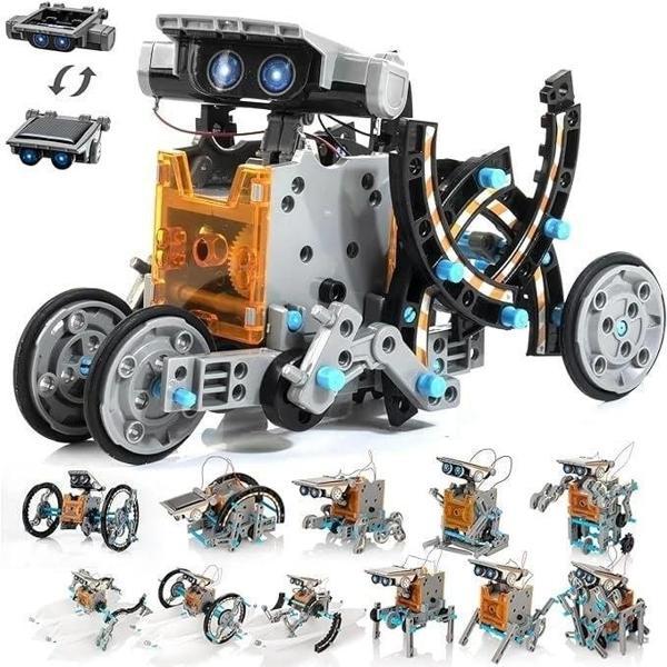 Kidwill Çocuklar İçin 14'ü 1 Arada Güneş Enerjili Robot Eğitim Seti - Image 1