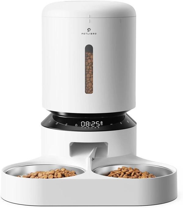 PETLIBRO İki Kedi ve Köpek İçin Otomatik Kedi Maması Dispenseri 5L - Beyaz - Image 1