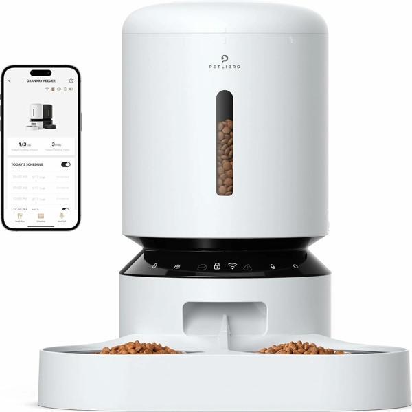 PETLIBRO Otomatik Kedi Mama Kapları, 5G WiFi Evcil Hayvan Besleyici - Beyaz - Image 1