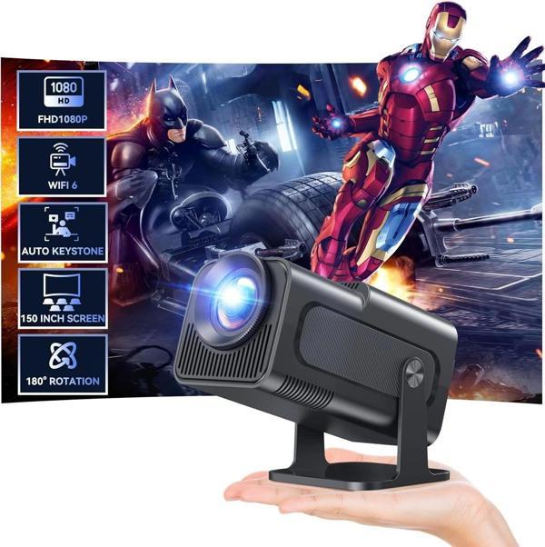 Polocsh Mini Projektör, 1080P Akıllı Projektör Dahili Android TV 11.0, Wifi ve Bluetooth - Image 1