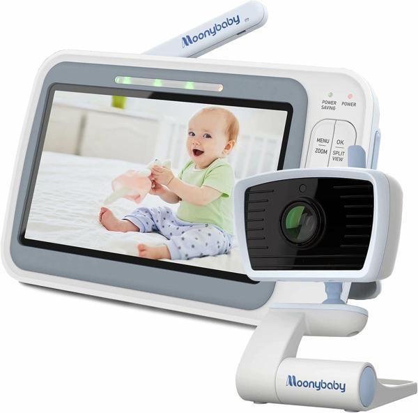 Moonybaby 5" HD Düşük EMF Kablosuz Bebek Monitörü, Kameralı ve Sesli - Image 1