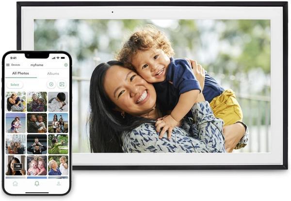 Skylight 15 Inc Dijital Resim Çerçevesi - Dokunmatik - Telefon Kontrollü, Siyah - Image 1