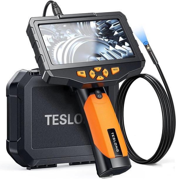 Teslong Çift Lensli Endoskop Kamera - 5 Inc IPS Ekran, 1080P - 1m Kablo - Image 1