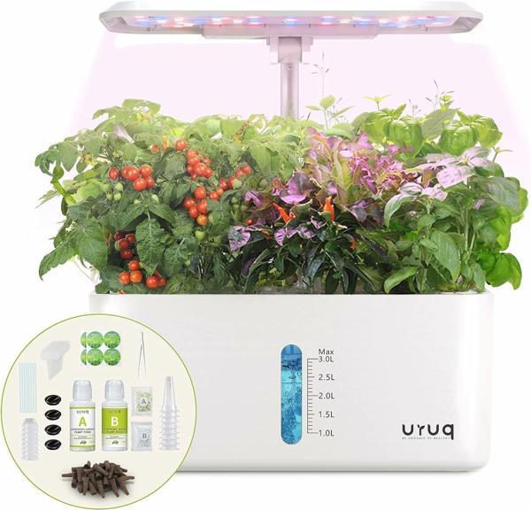 URUQ Topraksız Yetiştirme Sistemi Kapalı Bahçe Seti 8 Pods Bitki - Beyaz - Image 1