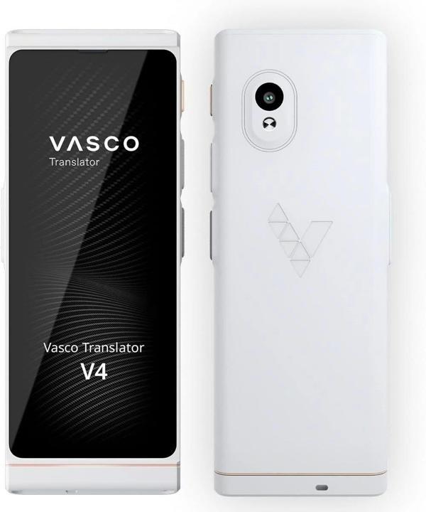 Vasco V4 Dil Tercüman Cihazı - 108 Dil - WiFi Olmadan Ücretsiz - İnci Beyazı - Image 1