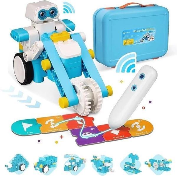 WhalesBot B3 Pro Kodlama Robotu 4+ Yaş Çocuklar İçin 24'ü 1 Arada Robotik Kit - Image 1
