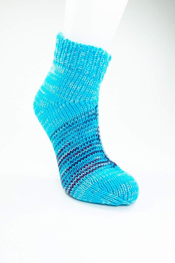 El Örgüsü Kışlık Şık Kadın Yün Patik D15 - Image 1