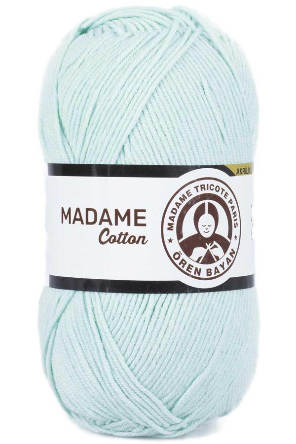 1 Adet Madame Cotton El Örgü İpi Yünü 100 gr 017 Mint Yeşili - Image 1