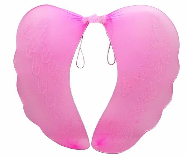 Pembe Renk Ortası Pembe Tüylü Tül Peri Kanadı 40x50 Cm - Image 1