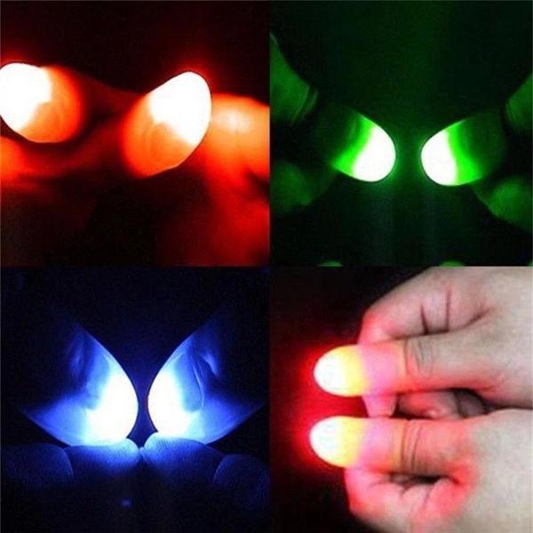 Led Işıklı Renkli Sihirli Parmak Işıklı Parmak Şaka Parmak 1 Adet - Image 1