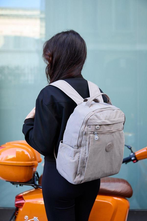 Unisex Suya Dayanıklı Krinkıl Kumaş Çok Gözlü Vizon Laptop Okul Ve Sırt Çantası - Image 1