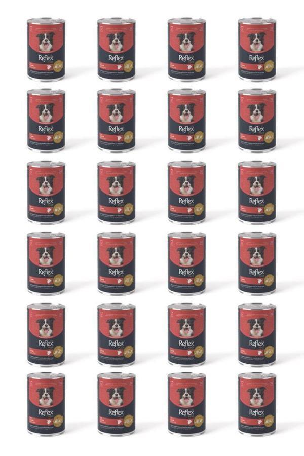 Reflex Plus Jöle İçinde Et Parçacıklı Kuzu Etli Yetişkin Köpek Maması 400 Gr*24 Adet - Image 1