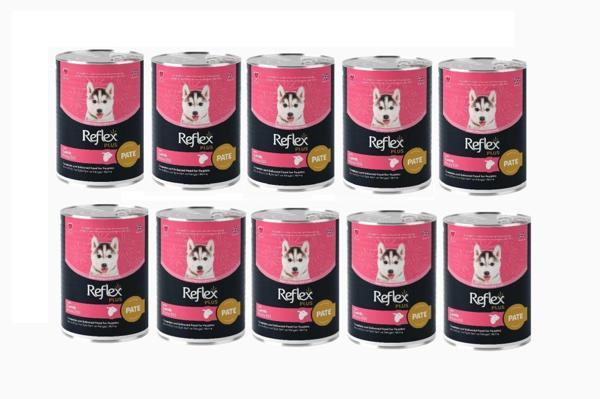 Reflex Plus Pate İçinde Et Parçacıklı Yavru Köpek Maması 395 Gr*10 Adet - Image 1