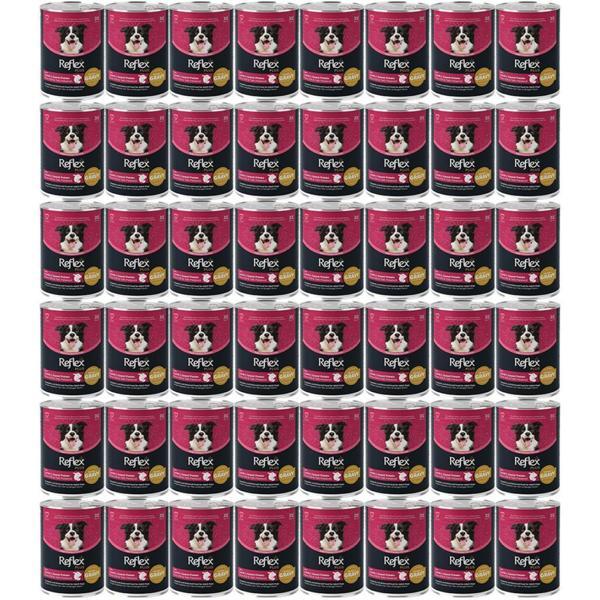 Reflex Plus Kuzu ve Tatlı Patates Et Parçacıklı Soslu Köpek Konservesi 400 Gr*48 Adet - Image 1
