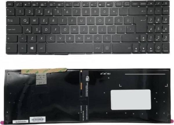 İnfostar Asus X580 Uyumlu Notebook Klavyesi - Siyah - TR - Backlit - Image 1