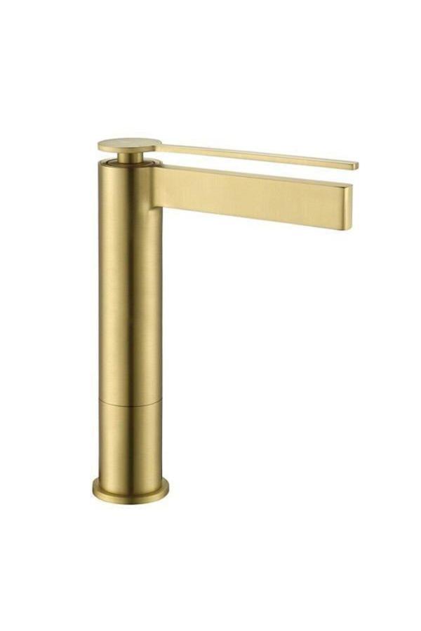 Fontana Yüksek Lavabo Bataryası (Fırçalanmış Altın) Fj-6022 - Image 1
