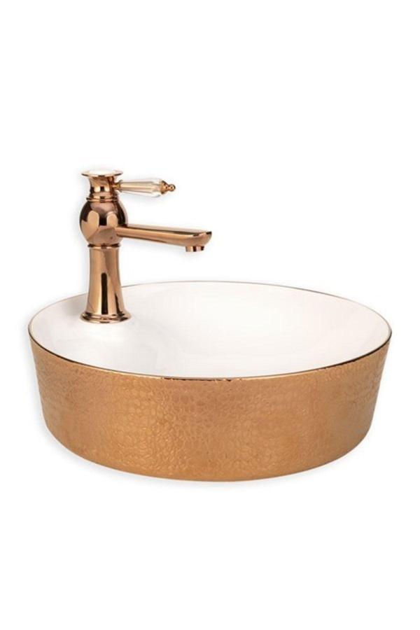 Lena Eva Banyo E-5001R Tezgah Üstü Porselen Lavabo - Image 1