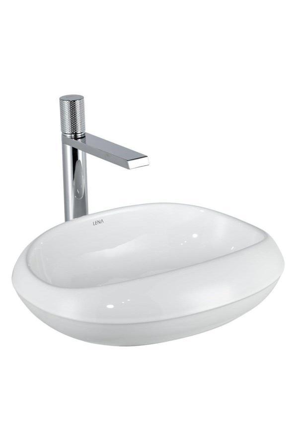 Lena Tezgahüstü Lavabo (Beyaz) Ey-4710 - Image 1