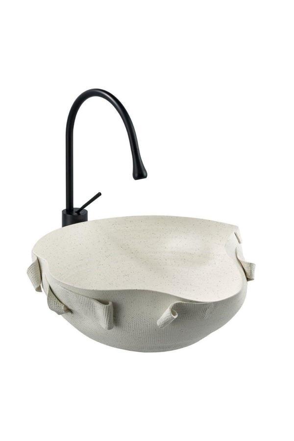 Lena Tezgahüstü Lavabo (Mat Beyaz) Ey-9102 - Image 1