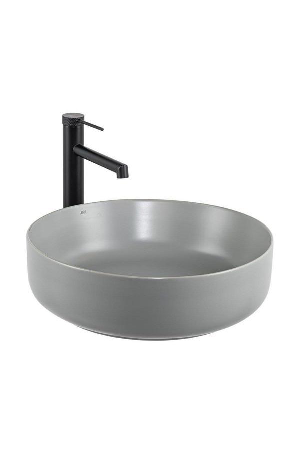 Lena Tezgah Üstü Lavabo (Mat Gri) E-W1201Mg - Image 1