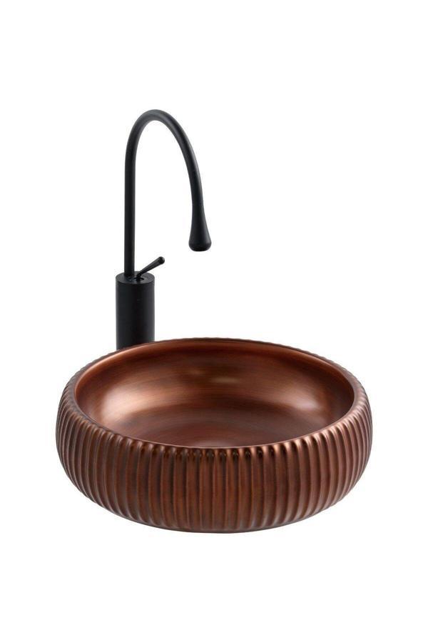 Lena Tezgahüstü Lavabo (Bordo) E-4161X - Image 1