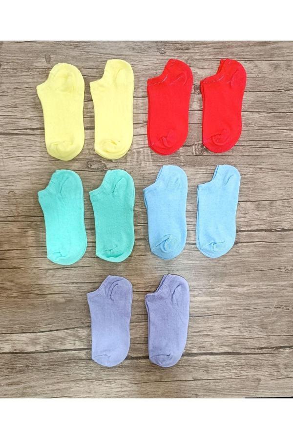 Sockshion 10 Çift Sevimli Ve Rahat Çocuk Patik Çorap Seti Rengarenk - Image 1