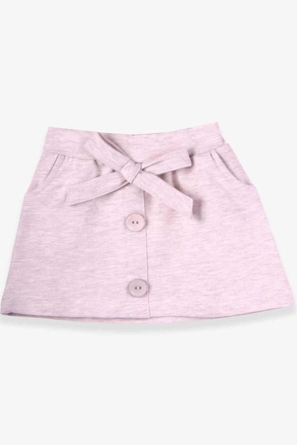 Breeze Kız Çocuk Etek Fiyonklu 6-12 Yaş, Bej Melanj - Image 1