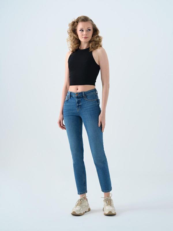Loft Elena Emıly Mıd Blue Wash Kadın Jean Pantolon LF2037060 - Image 1